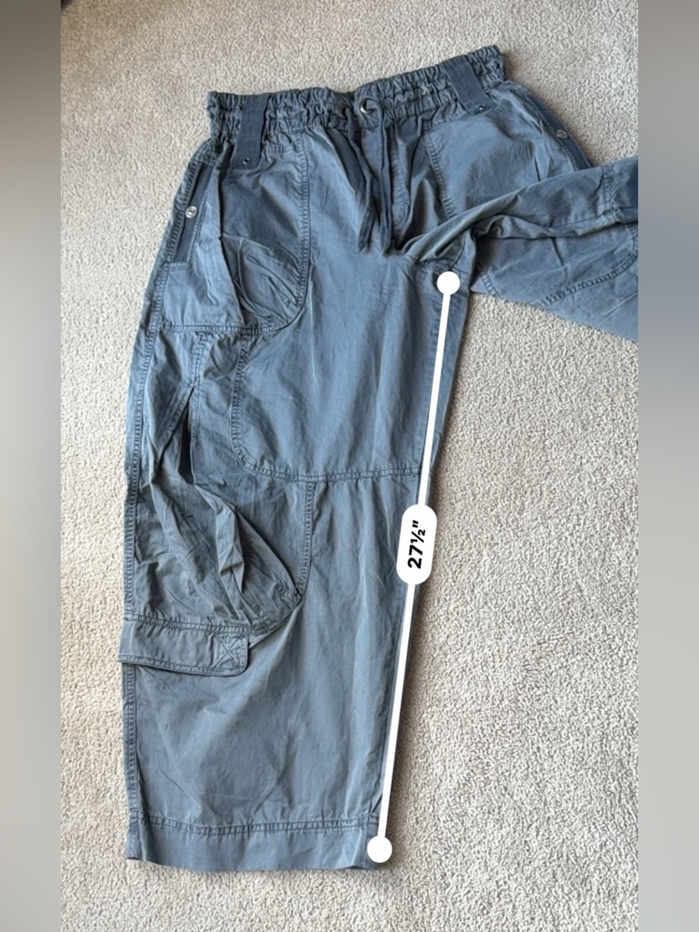 We The Free Onset Pull-On Cargo Pants steel XL new - Picture 5 of 6